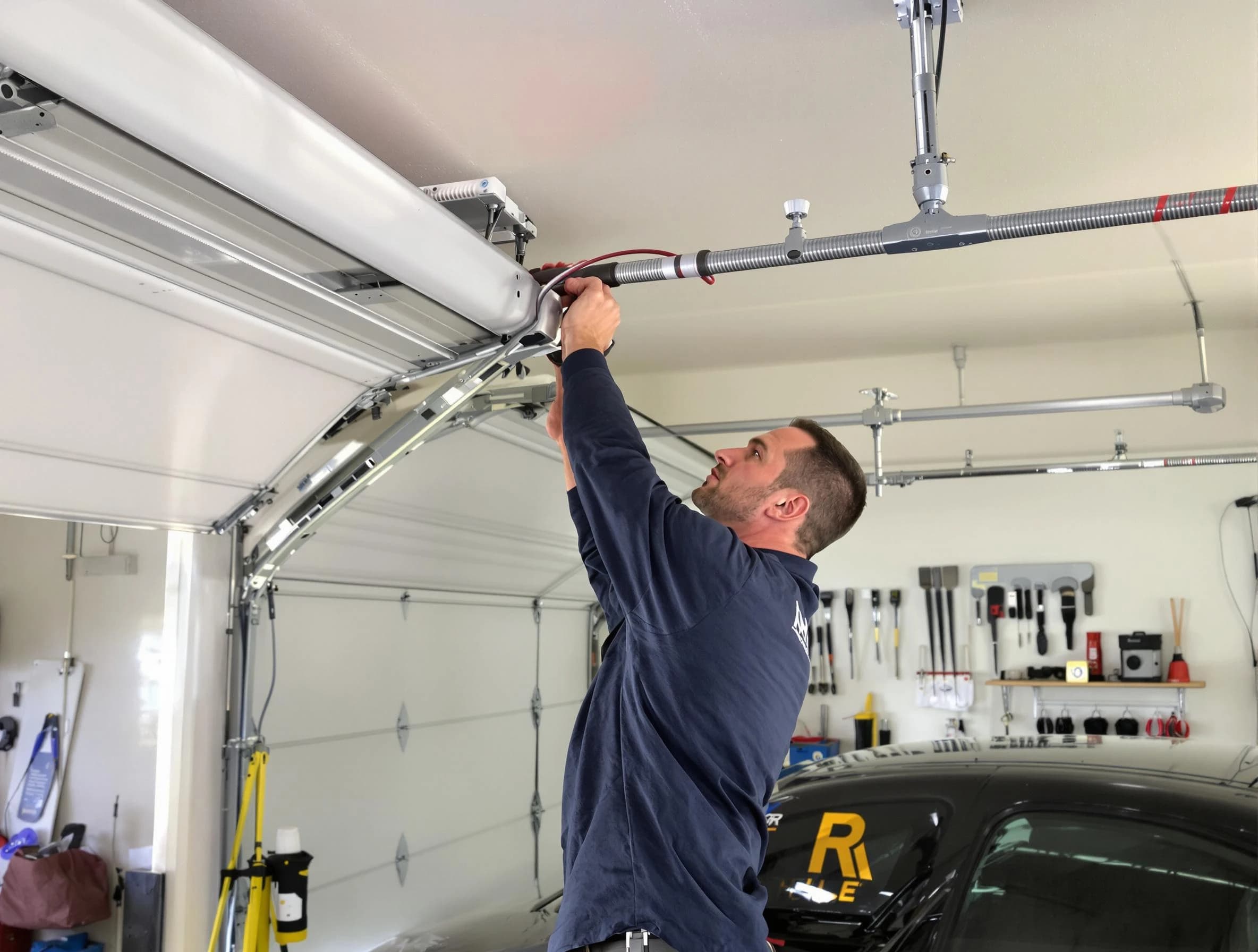 Metuchen Garage Door Repair technician performing garage door cable repair in Metuchen