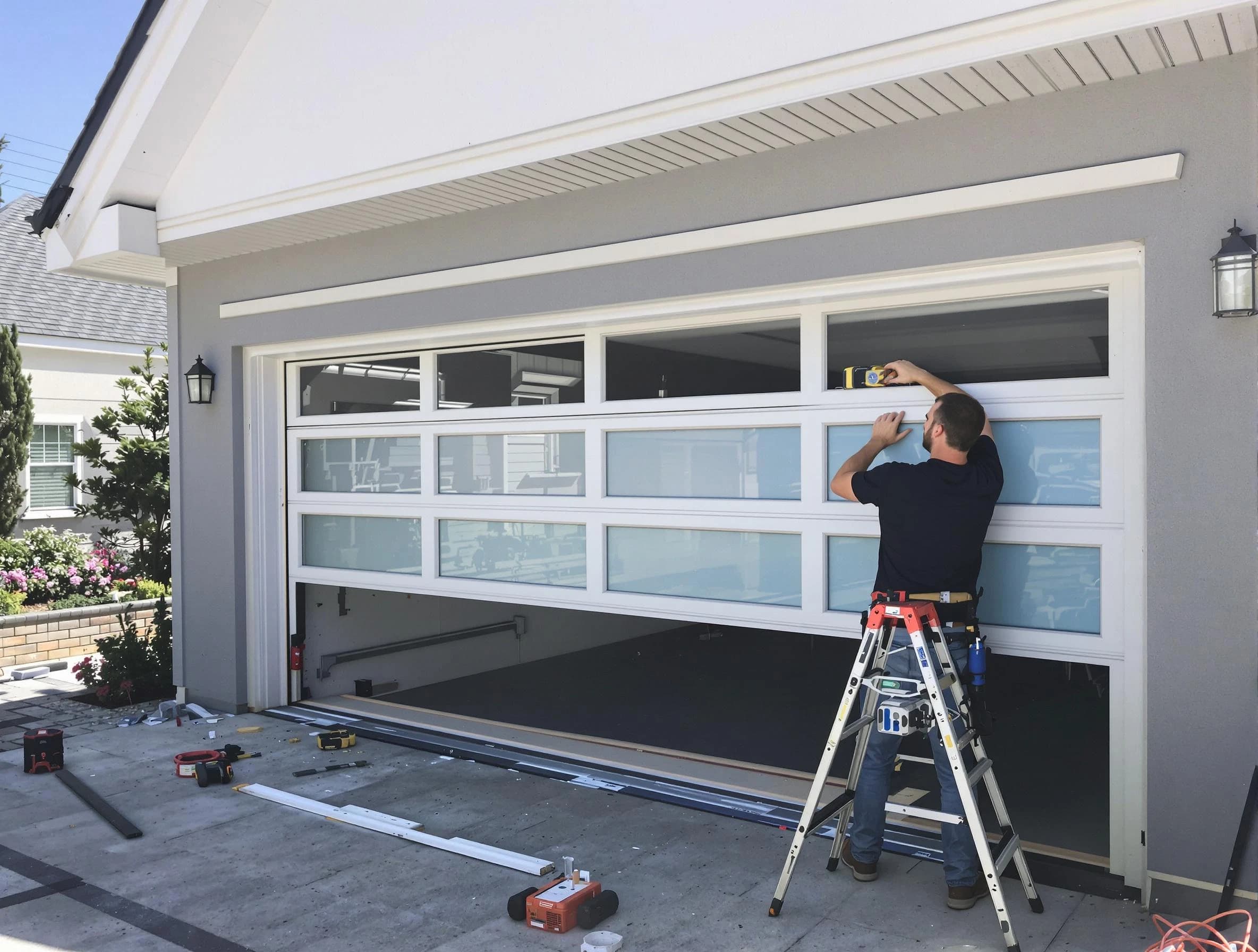 Metuchen Garage Door Repair team performing garage door replacement in Metuchen