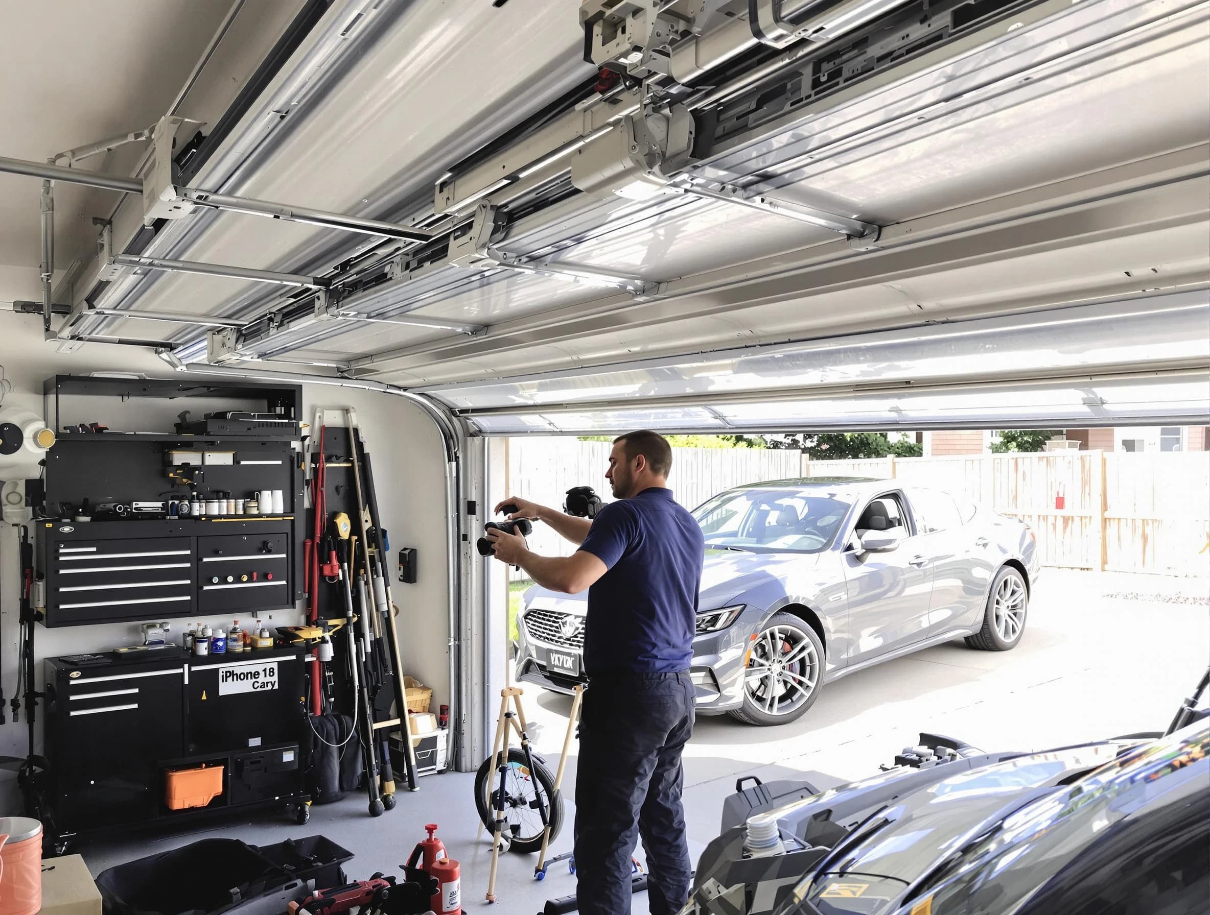 Metuchen Garage Door Repair technician fixing noisy garage door in Metuchen