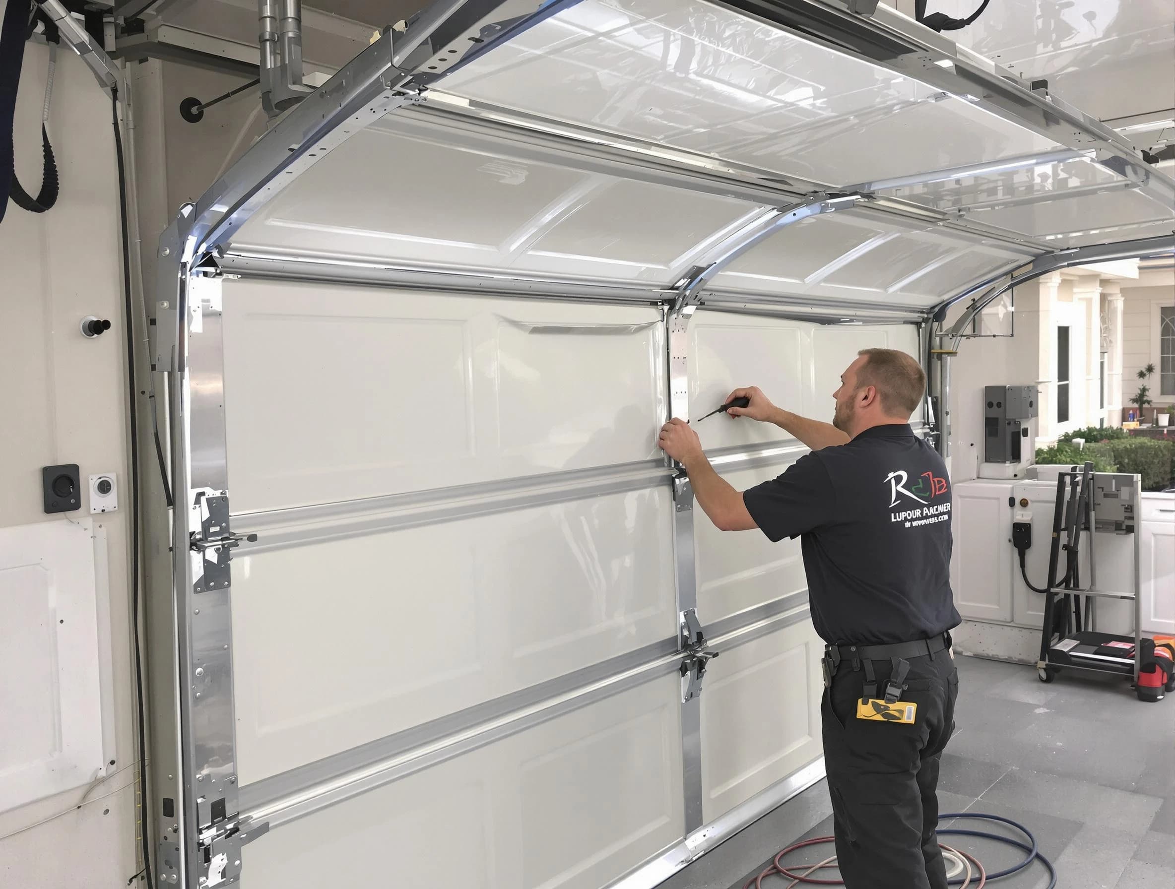 Metuchen Garage Door Repair professional performing panel repair in Metuchen