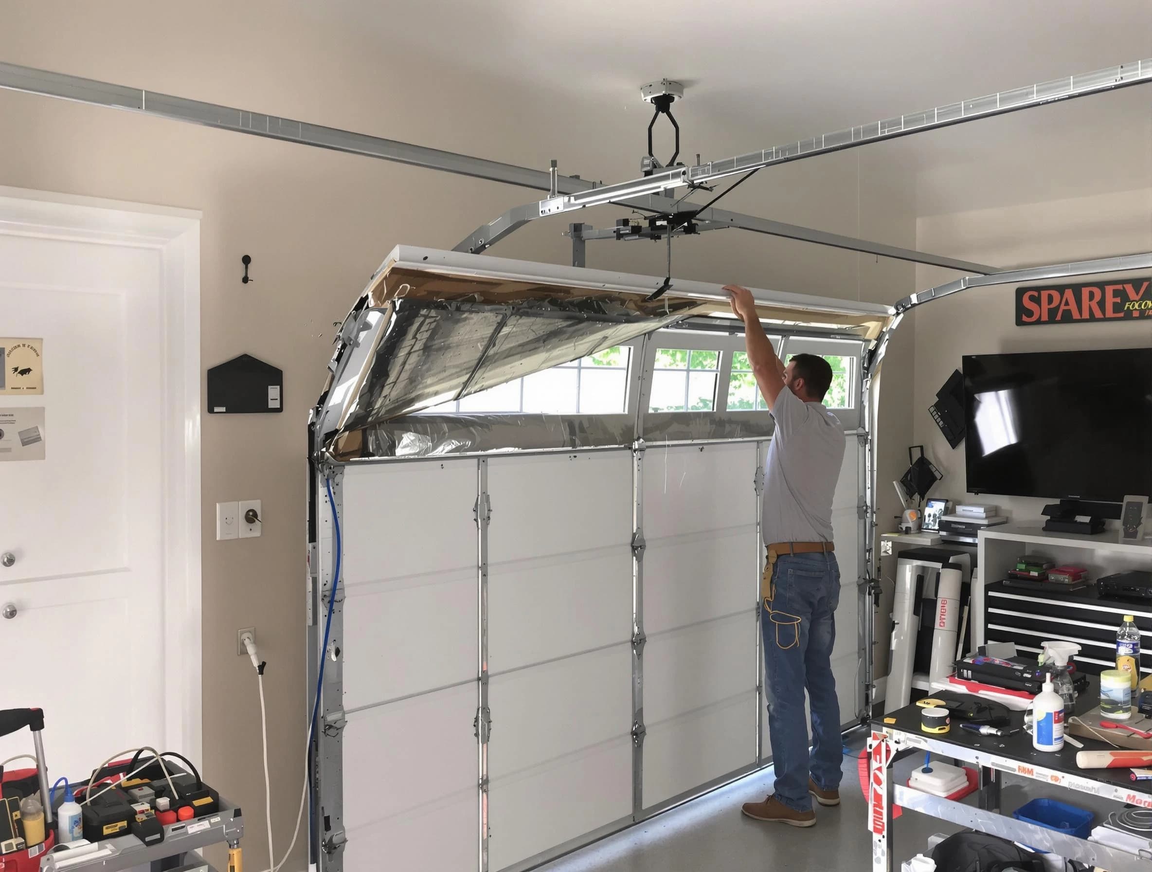 Garage door section replacement by Metuchen Garage Door Repair in Metuchen