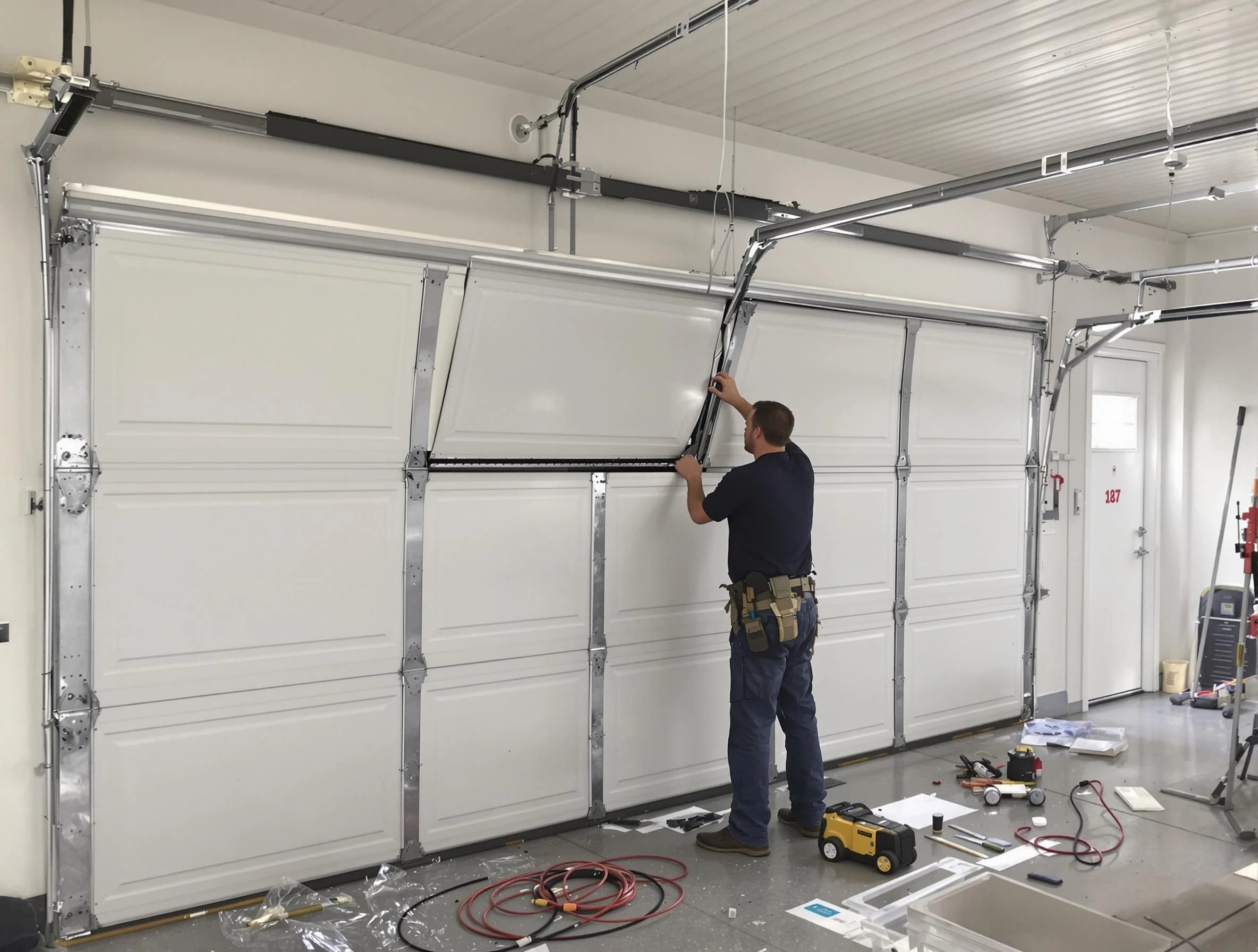 Garage Door Section Replacement in Metuchen