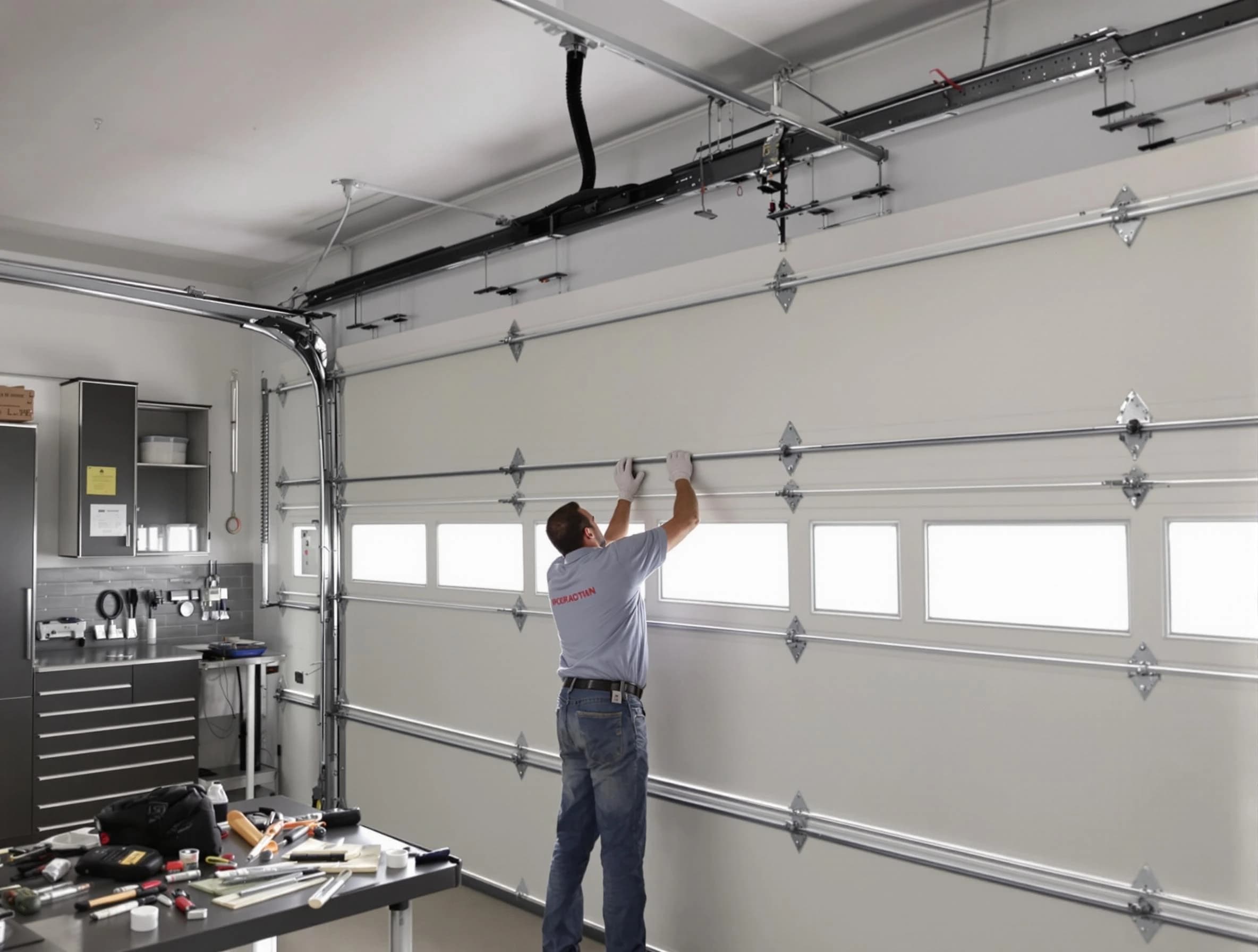 Garage Door Track Repair in Metuchen